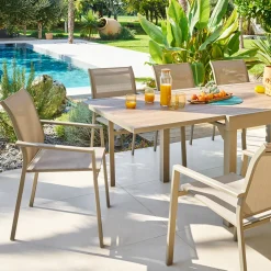 Mesa extensible PIAZZA truffe/café