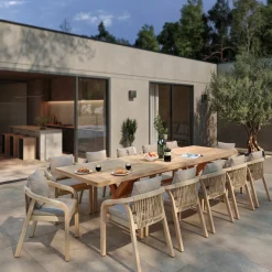 Mesa extensible XENIA de madera de acacia