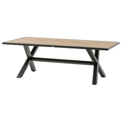 Mesa fija AXIOME de aluminio beige