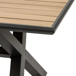 Mesa fija AXIOME de aluminio beige