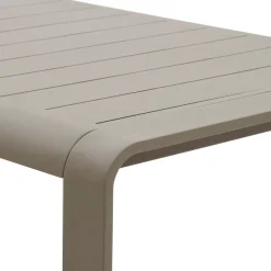 Mesa fija DOMILLY de aluminio marrón