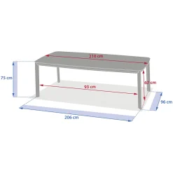 Mesa fija NELORA 8 plazas