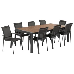 Mesa fija PARADIZE de madera de acacia y aluminio