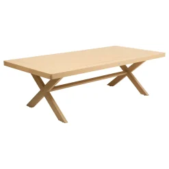 Mesa fija XENIA de madera de eucalipto
