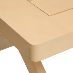 Mesa fija XENIA de madera de eucalipto