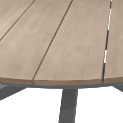 Mesa ORIENGO redonda graphite de madera acacia