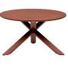 Mesa ORYON redonda caoba de aluminio