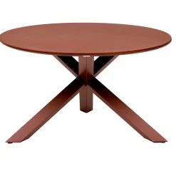 Mesa ORYON redonda caoba de aluminio