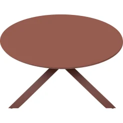 Mesa ORYON redonda caoba de aluminio