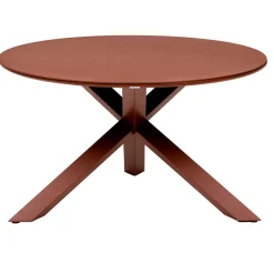 Mesa ORYON redonda caoba de aluminio