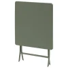 Mesa plegable cuadrada GREENSBORO verde de metal