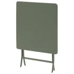 Mesa plegable cuadrada GREENSBORO verde de metal