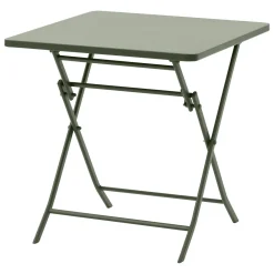 Mesa plegable cuadrada GREENSBORO verde de metal