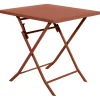 Mesa plegable cuadrada GREENSBORO 2 plazas naranja