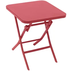 Mesa plegable GREENSBORO cuadrada roja