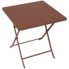 Mesa plegable GREENSBORO cuadrada acajou