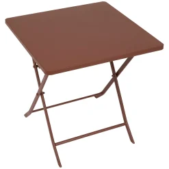 Mesa plegable GREENSBORO cuadrada acajou