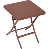 Mesa plegable GREENSBORO cuadrada acajou
