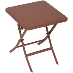 Mesa plegable GREENSBORO cuadrada acajou