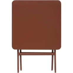 Mesa plegable GREENSBORO cuadrada acajou