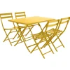 Mesa plegable GREENSBORO rectangular mostaza
