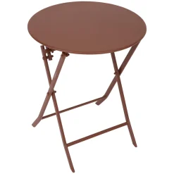 Mesa plegable GREENSBORO redonda acajou