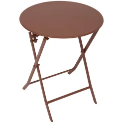 Mesa plegable GREENSBORO redonda acajou