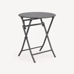 Mesa plegable GREENSBORO redonda gris