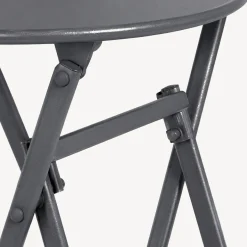 Mesa plegable GREENSBORO redonda gris