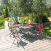 Mesa plegable rectangular GREENSBORO marrón