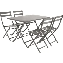 Mesa plegable rectangular GREENSBORO marrón