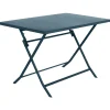 Mesa rectangular plegable 4 plazas GREENSBORO azul