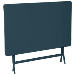 Mesa rectangular plegable 4 plazas GREENSBORO azul