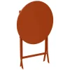 Mesa redonda plegable GREENSBORO naranja de metal