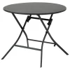 Mesa redonda plegable 4 plazas GREENSBORO gris