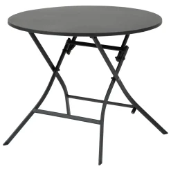 Mesa redonda plegable 4 plazas GREENSBORO gris