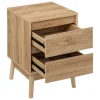 Mesita De Noche Abana Beige MDF