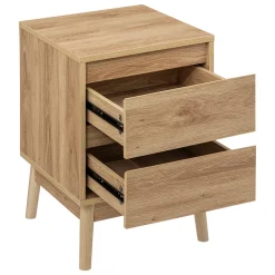 Mesita De Noche Abana Beige MDF