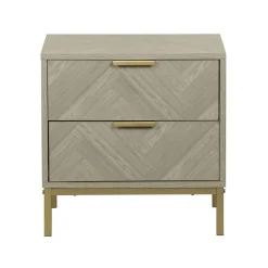 Mesita de noche CHEVRON beige de mdf