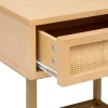Mesita De Noche Rayo Beige 45x35x50Cm