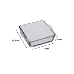 Mini Fuente De Vidrio Cuad. 15Cm