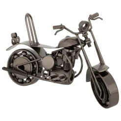 Moto decorativa IMRAN de metal plateado