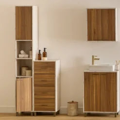 Mueble alto WC COME marrón
