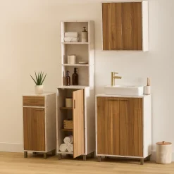 Mueble alto WC COME marrón