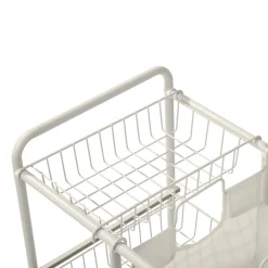 Mueble auxiliar para ropa sucia blanco