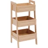 Mueble auxiliar wc con 3 estantes beige