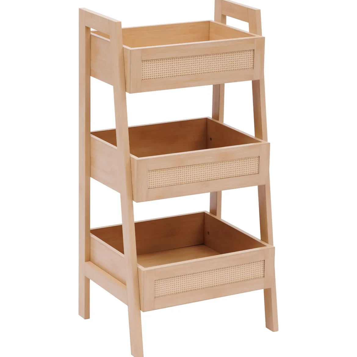 Mueble auxiliar wc con 3 estantes beige