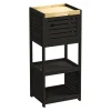 Mueble bajo con 1 puerta y cajón CANCUN negro