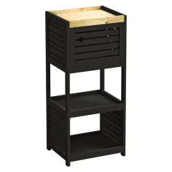 Mueble bajo con 1 puerta y cajón CANCUN negro