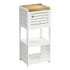 Mueble bajo wc con 1 puerta y cajón RIO blanco